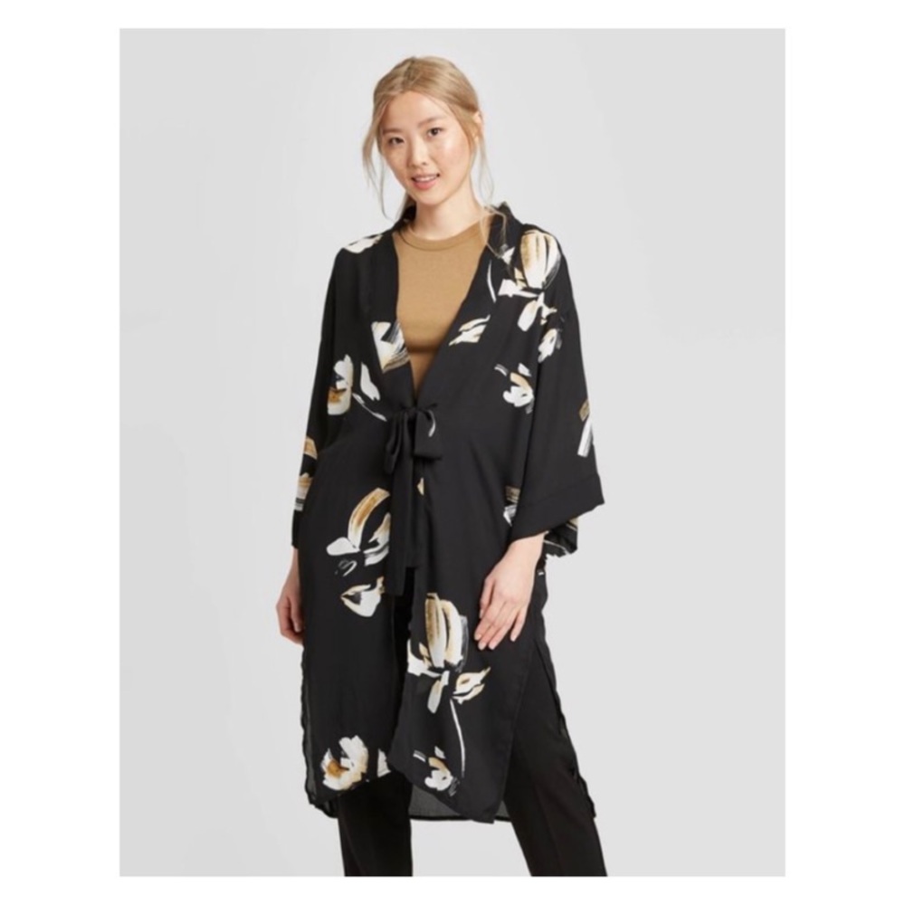 A New Day | OS Kimono - Black/Gold